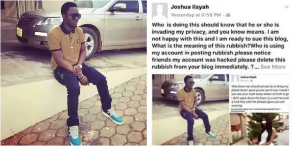 Man Who Threatened His Ex-Girlfriend With Her Nudes, Claims His Account Was Hacked